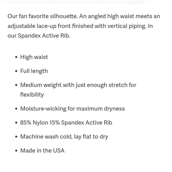 Year of Ours Ribbed Lace Up Football Leggings in Navy size Medium - Picture 3 of 17